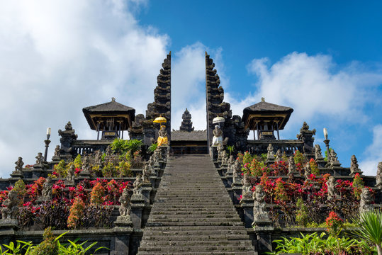 Scenery of Pura Besakih mother temple in Bali, Indonesia.