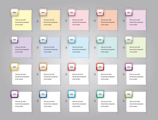 Square icons for writing text.Button icons for various colors for writing.Diagram icons in different colors.Icon for jelly and transparent border feeling.Multiple colored button icons and multI-color 