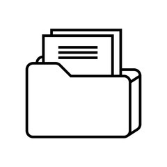 Big folder line icon, concept sign, outline vector illustration, linear symbol.