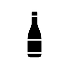 Beer bottle icon solid style