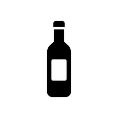 Beer bottle icon solid style