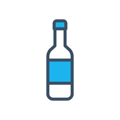 Beer bottle icon filled outline style