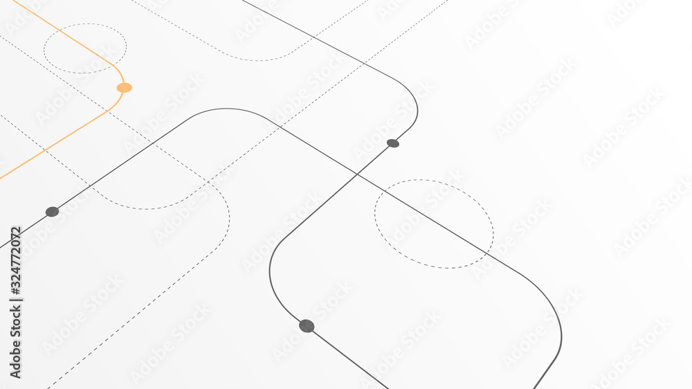 Wall mural abstract geometric circuit connect lines and dots.simple technology graphic background.illustration 