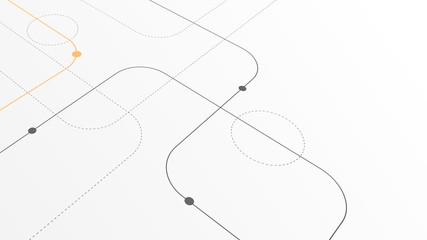 Abstract geometric Circuit connect lines and dots.Simple technology graphic background.Illustration Vector design Network technology and Connection concept.