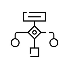 Block diagram line icon, concept sign, outline vector illustration, linear symbol.
