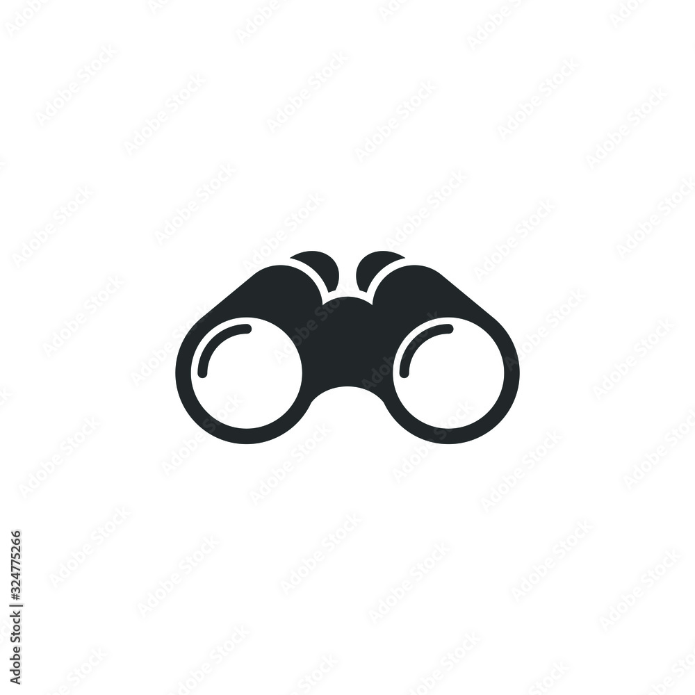 Aufkleber binoculars icon template color editable. binoculars symbol vector sign isolated on white background illustration for graphic and web design.