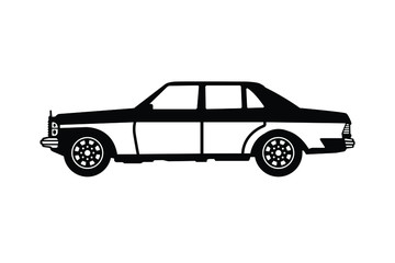 Vintage car in black and white style