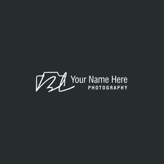 Fototapeta premium Bl Initial Signature Photography Logo