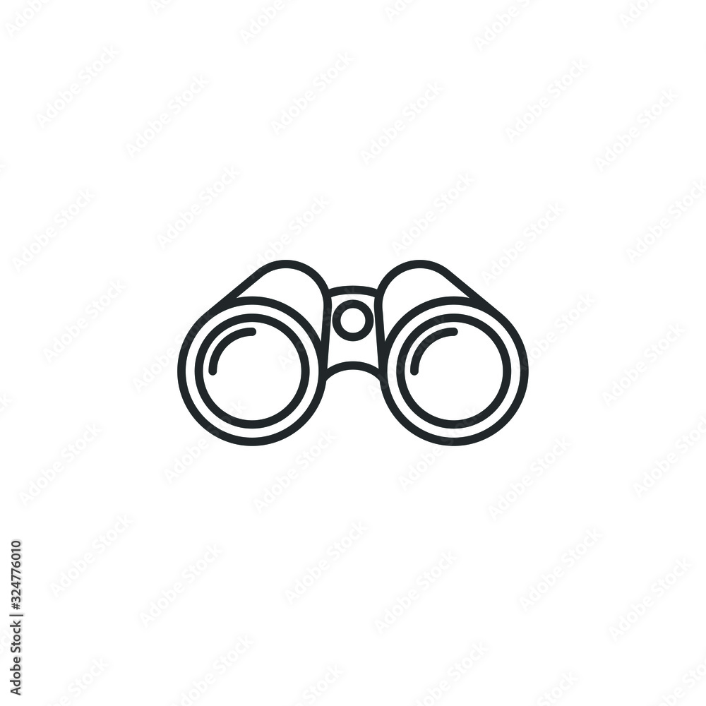 Aufkleber binoculars icon template color editable. binoculars symbol vector sign isolated on white background illustration for graphic and web design.