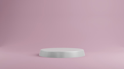 Pedestal circle podium minimal studio background for show product.