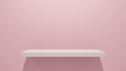 Empty shelf  minimal studio background for show product.