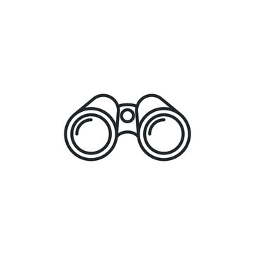 binoculars icon template color editable. binoculars symbol vector sign isolated on white background illustration for graphic and web design.