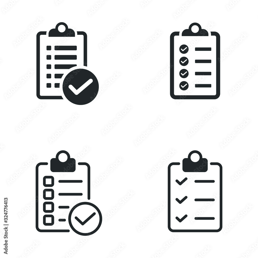 Poster checklist icon template color editable. Clipboard symbol vector sign isolated on white background illustration for graphic and web design.