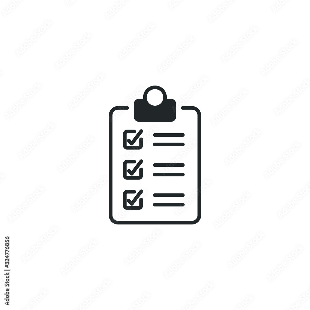 Aufkleber checklist icon template color editable. clipboard symbol vector sign isolated on white background il