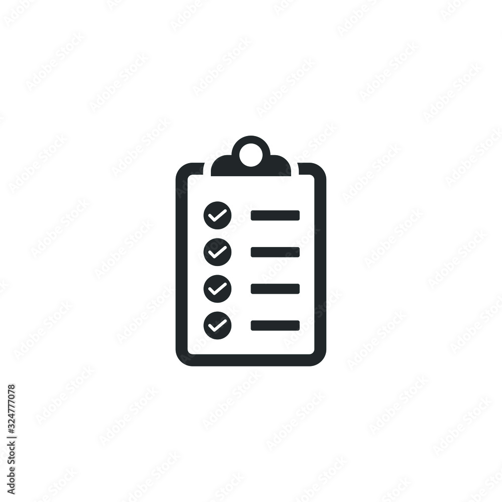 Aufkleber checklist icon template color editable. clipboard symbol vector sign isolated on white background il