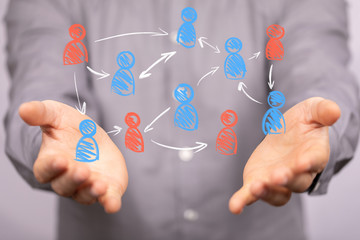 Concept of teamwork and partnership