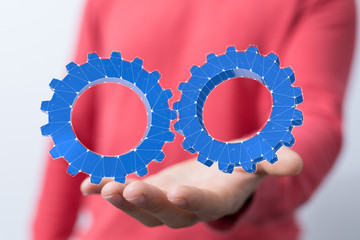 Gear With Success Concept digital.