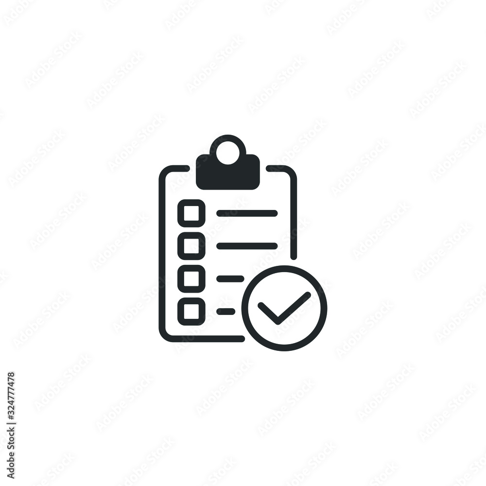 Poster checklist icon template color editable. Clipboard symbol vector sign isolated on white background illustration for graphic and web design.