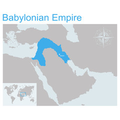 vector map of Babylonian Empire for your design