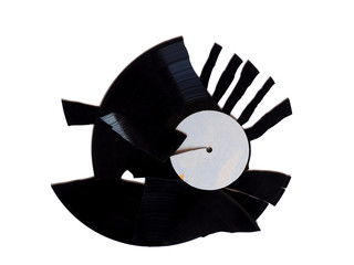 broken vinyl record