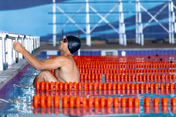 Swimmer in the pool