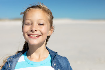 Girl looking at the camera