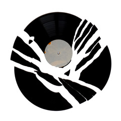 broken vinyl record