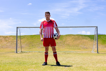 Soccer player with ball