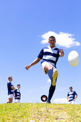 Obraz premium Rugbymen in a match