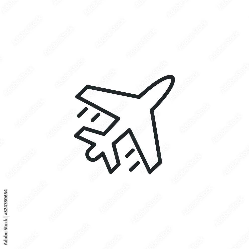 Leinwandbilder plane icon template color editable. airplane symbol vector sign isolated on white background illustr