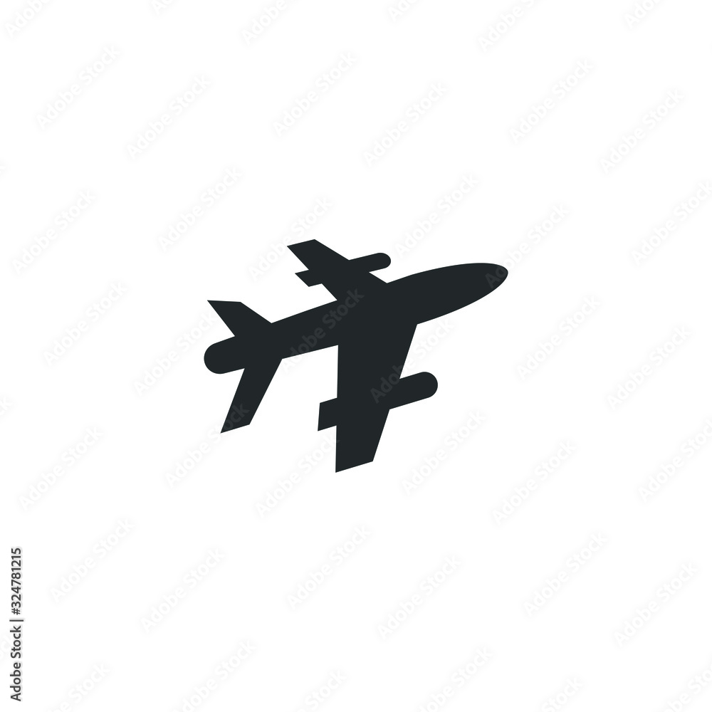 Poster plane icon template color editable. airplane symbol vector sign isolated on white background illustr