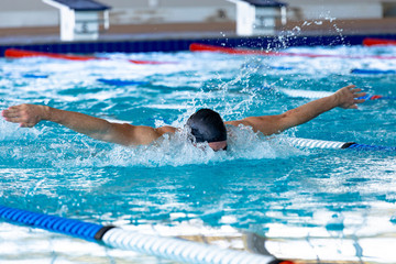 Swimmer swimming in the pool