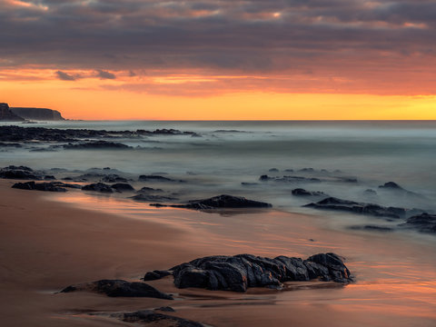 sunset on the beach in Canary Islands