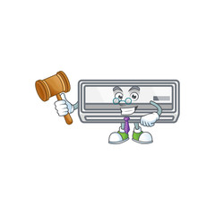A wise Judge air conditioner in comic strip character design