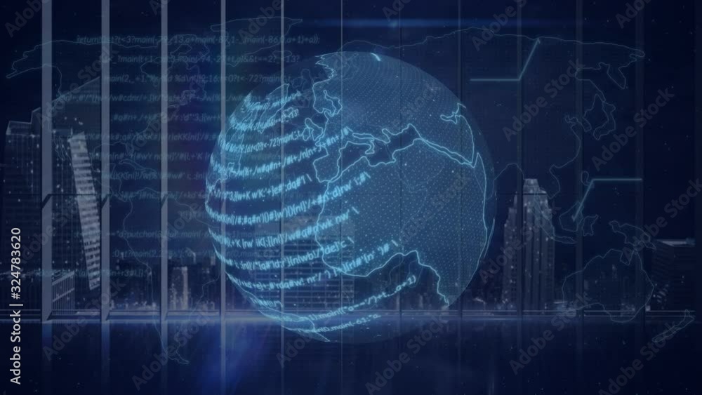 Aufkleber global technology and data processing
