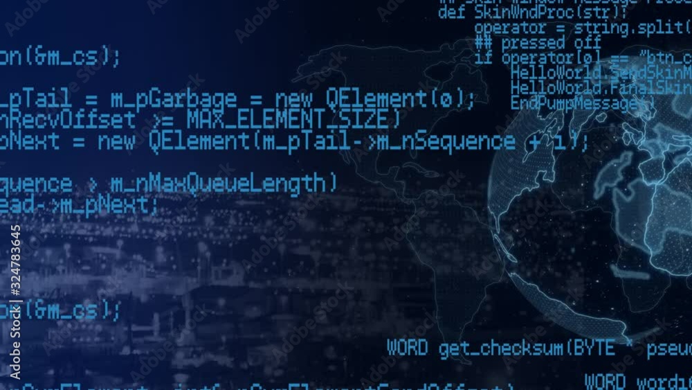 Aufkleber global technology and data processing
