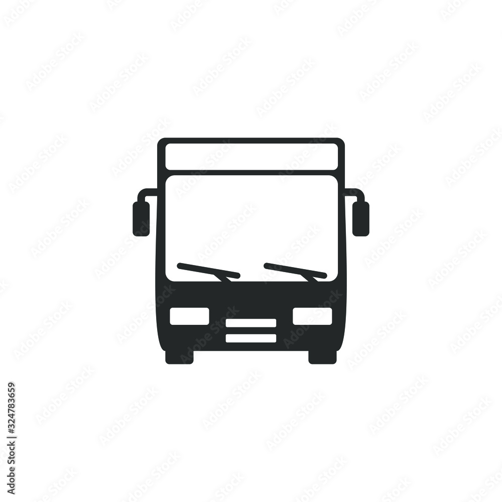 Fototapete bus icon template color editable. bus transportation symbol vector sign isolated on white background illustration for graphic and web design.