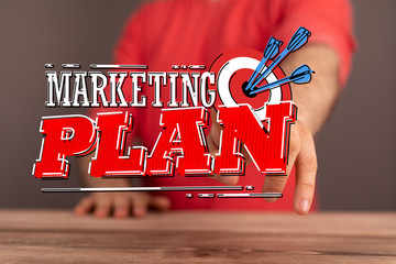 Marketing And Communication Success Concept dart.