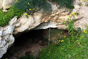 Fototapeta premium a cave faund at a neolithic ggantija temples complex in Xaghra, Malta