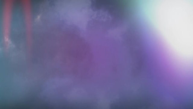 Animation of clouds with thunderstorm and colors
