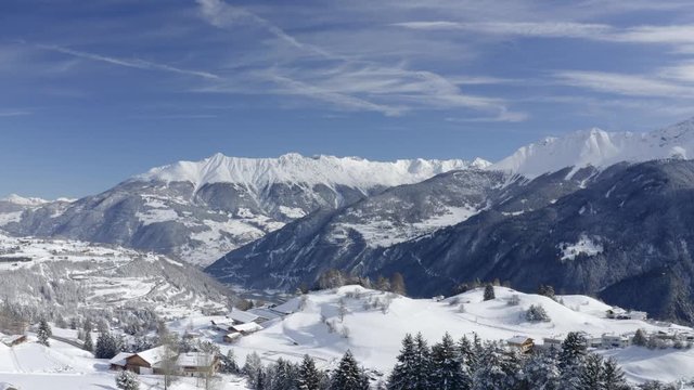 Winterwonderland Serfaus with panoramic view to the alps