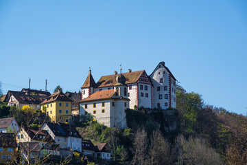 Die Burg Egloffstein/Deutschland in der Fränkischen Schweiz