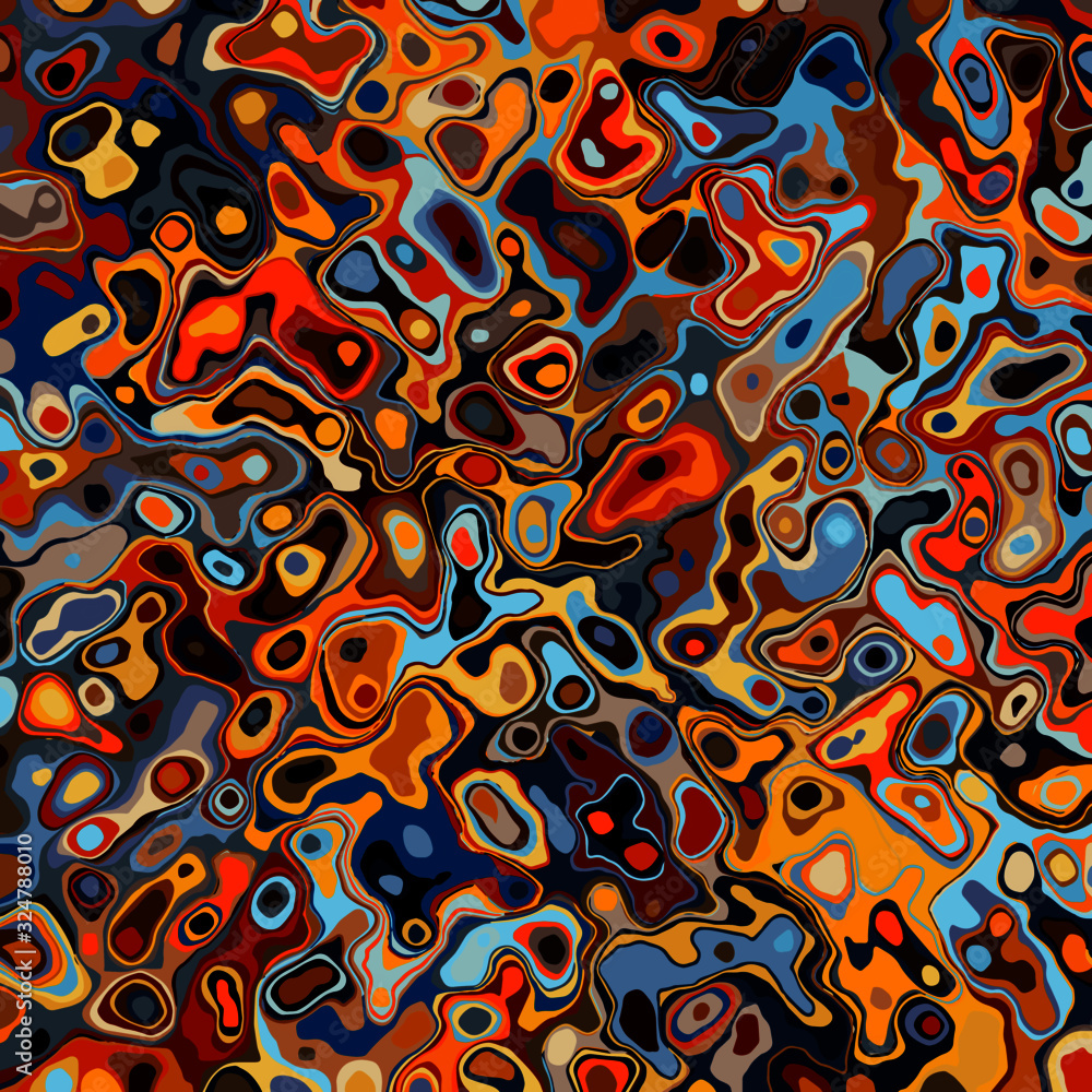 Poster vector illustration - abstract background in the form of masks of oil paint on canvas