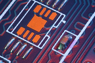 Printed circuit board of a modern electronic device
