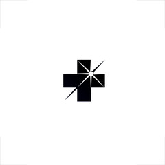 Plus logo cross star light