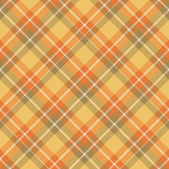Seamless pattern in amazing orange, beige and warm yellow colors for plaid, fabric, textile, clothes, tablecloth and other things. Vector image. 2