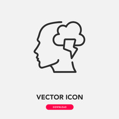 angry icon vector sign symbol