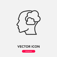 Dreaming icon vector sign symbol