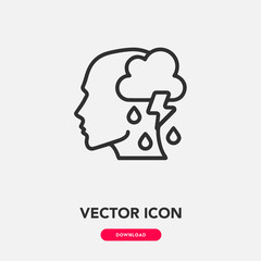 Depression icon vector sign symbol