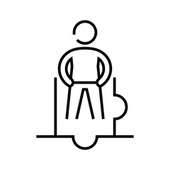 Boss line icon, concept sign, outline vector illustration, linear symbol.